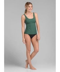 PrAna Womens Rimini Ribbed Tankini Top