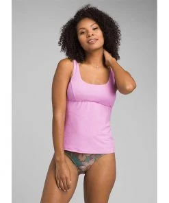 PrAna Womens Rimini Ribbed Tankini Top