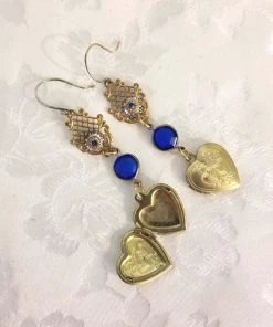 Headpiece Heaven Sapphire Locket Earrings Shop By Vendor