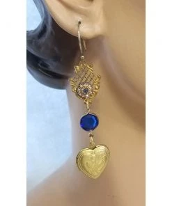 Headpiece Heaven Sapphire Locket Earrings Shop By Vendor