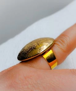 Tracy Burton Shiny Golden Adjustable Ring