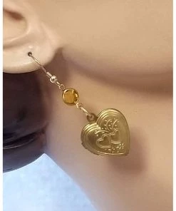 Headpiece Heaven Topaz Locket Earrings