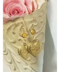 Headpiece Heaven Topaz Locket Earrings