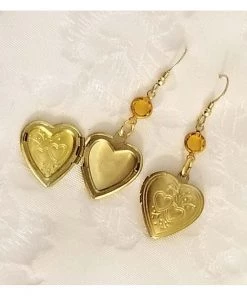 Headpiece Heaven Topaz Locket Earrings