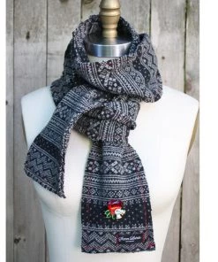 Sutter Larkin Upcycled Wool Scarf With Holiday Cheer Accessories