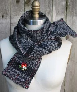 Sutter Larkin Upcycled Wool Scarf With Holiday Cheer Accessories