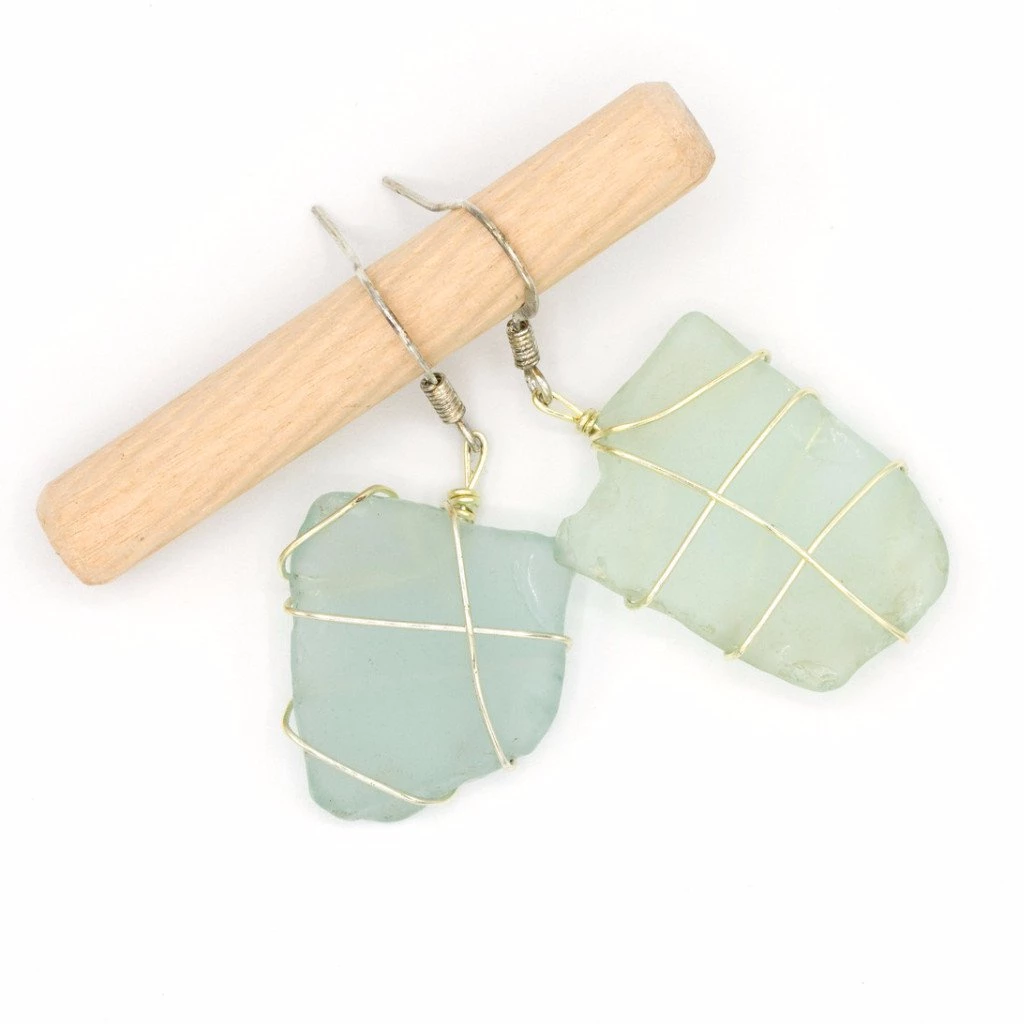 Themis And Thread White Seneca Sea Glass Earrings Accessories 2 Themis And Thread White Seneca Sea Glass Earrings Accessories