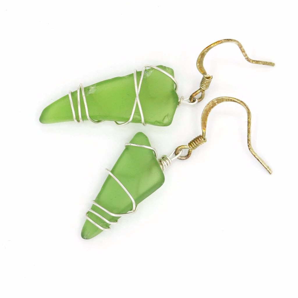 Themis And Thread White Seneca Sea Glass Earrings Accessories 3 Themis And Thread White Seneca Sea Glass Earrings Accessories