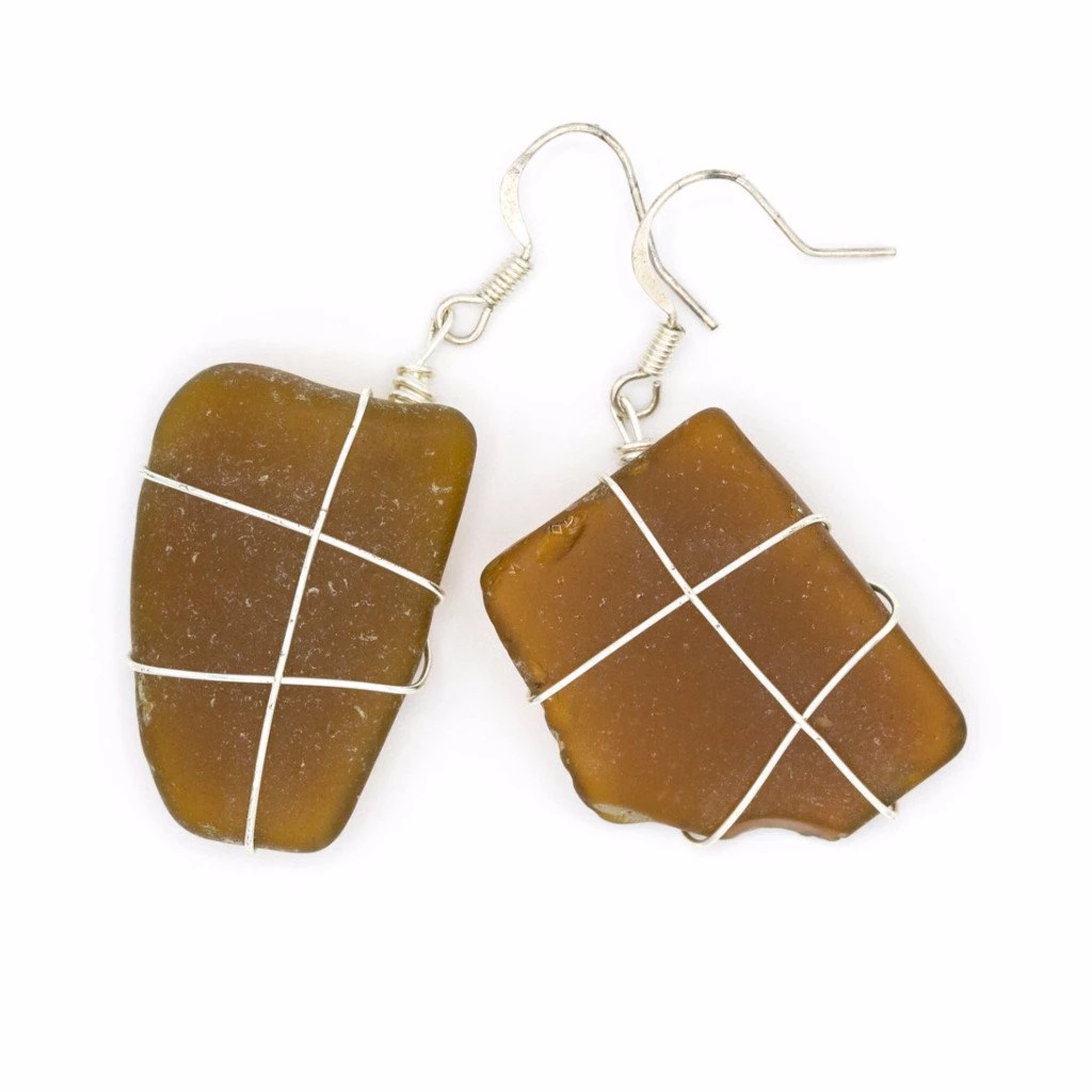 Themis And Thread White Seneca Sea Glass Earrings Accessories 4 Themis And Thread White Seneca Sea Glass Earrings Accessories