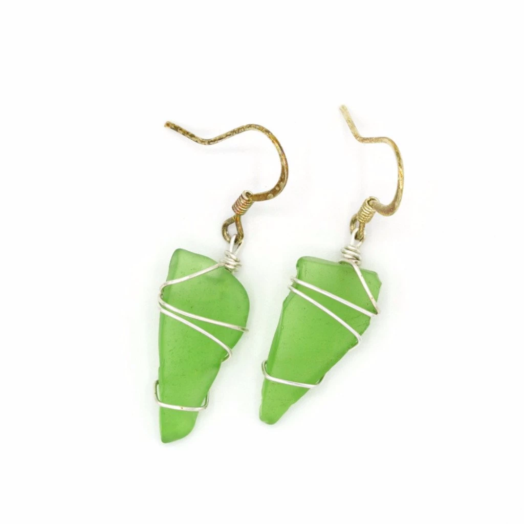 Themis And Thread White Seneca Sea Glass Earrings Accessories 5 Themis And Thread White Seneca Sea Glass Earrings Accessories