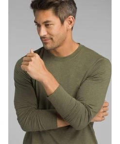 Mens PrAna Long Sleeve Crew T-shirt