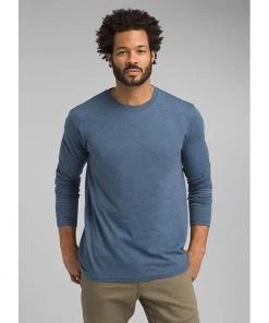 Mens PrAna Long Sleeve Crew T-shirt
