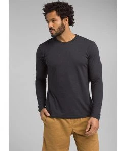 Mens PrAna Long Sleeve Crew T-shirt